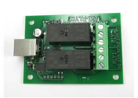 USB-RLY02 - 2 Channel Relay Module with USB Interface - top view
